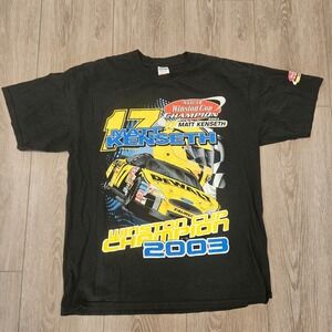 Vintage Matt Kenseth 2003 NASCAR Winston Cup Champion T-Shirt Mens XL Black